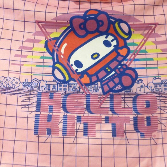 HELLO KITTY x SHEIN pink stretchy baby tee crop top - Picture 6 of 6